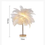 Modern Nordic Ostrich Feather Floor Lamp, Living Room, Dining Bedroom, Study Desk Interior Decoration LED Lighting - Image 18
