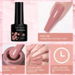 LILYCUTE 4/5Pcs/Set 7ML Nude Pink Gel Nail Polish and Translucent Jelly Nail Art Gel Semi Permanent Soak Off Design Manicure Set - Image 5