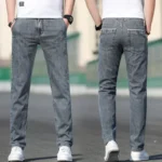 Thin Men’s Baggy Soft Casual Jeans Gray