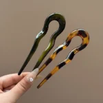 U-Shaped Hair Fork Fashion Tortoiseshell Acetate Hairpin Women Geometric Headwear Hair Sticks Girls New Hair Clips Accessories - Image 14