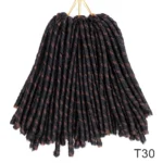 14inch 70g/Pack Faux Locs Synthetic Braiding Hair Extensions Afro Hairstyles Soft Dreadlock Brown Black Bug Crochet Braids - Image 11