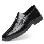 Large Size Business Men's Dress Shoes Crocodile Pattern Casual Versatile Men's Shoes - Image 5