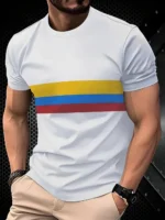 Men's Minimalist Striped T-Shirt Short Sleeve Casual Business Top Basic Fashion Round Neck Design High Quality T Shirt for Man - Image 6