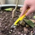 Durable garden wristband weeding machine with sturdy V-shaped fork tips, convenient for weeding and removing soil