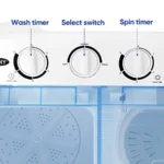 Portable Washing Machine Compact Twin Tub Laundry Washing Machine 17.6lbs Capacity Mini Washer Dryer for Apartment RV Travellin - Image 4