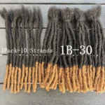 10inch Colored Handmade 0.6cm Inter Loc Extension Human Hair 100% Human Hair Loc Dreadlock Extensions for Women Men Kids