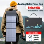 1000W solar panel kit, complete camping, foldable solar panel, portable handheld backpack, suitable for car, boat, RV campsite