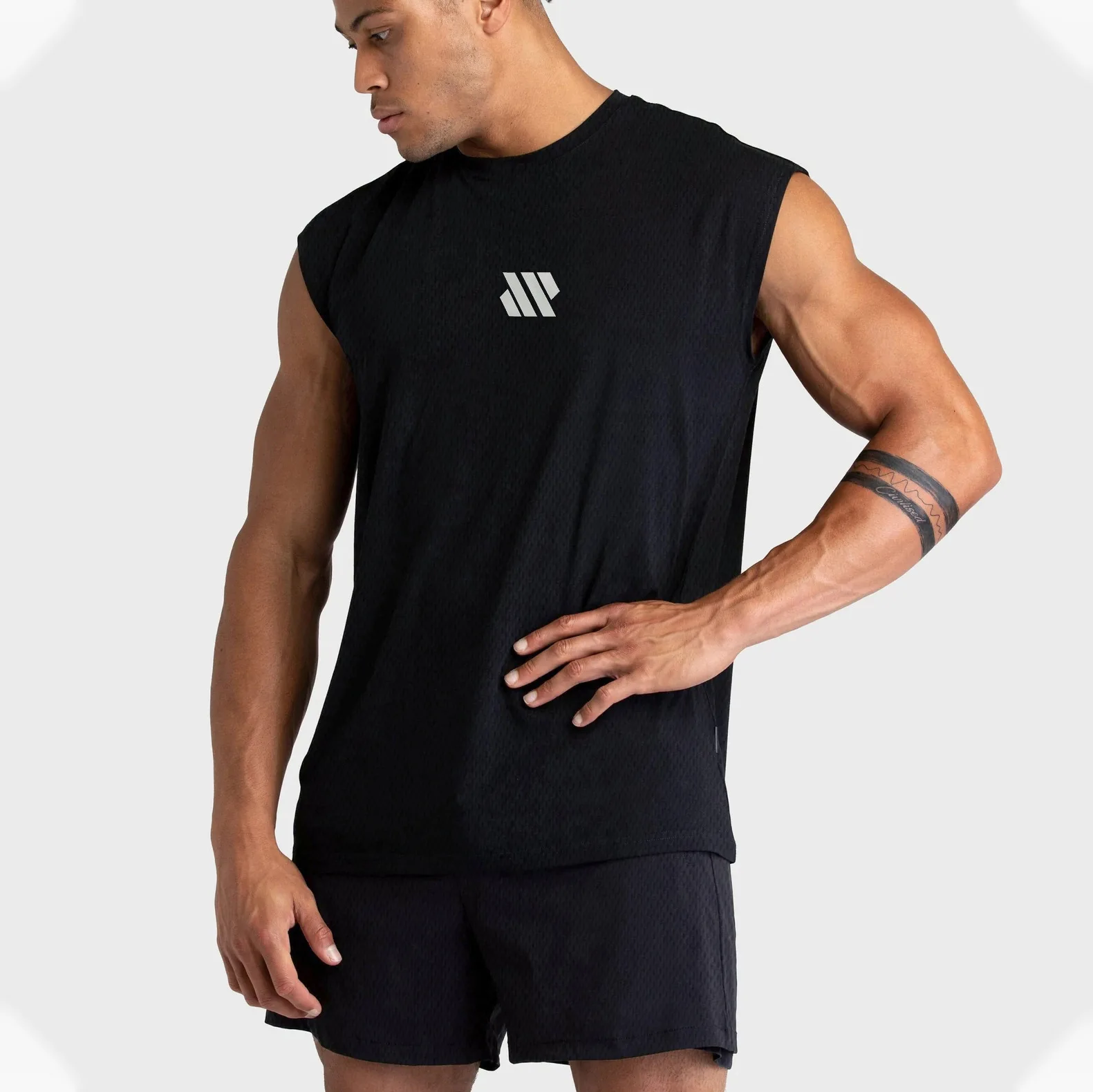 Sf3588626b28044559656d11ac0aceef6O.webp Men’s wide-shoulder sleeveless T-shirt, sports vest, fitness clothes, training brothers show off muscles, loose waistcoat, summe