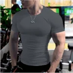 t-Shirt Casual Soild White t Shirts Men Short Sleeve - Image 13
