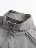 Men's Spring and Autumn Thin Casual Jacket Solid Color Stand Collar Cardigan Jacket Men's Outdoor Sports Casual Versatile Top - Image 3