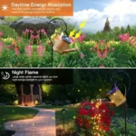 Large Retro Metal Lantern Solar Watering Can Light Outdoor Waterproof Shower Lights Hanging Star LED Fairy for Garden Decoration - Image 3