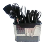 22-Piece Kitchen Utensil Set Stainless Steel Knives Heat-Resistant Silicone Cooking Tools Storage Box Marble Handle