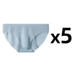 5 PCS/Lot Men's Summer Ice Silk Briefs Transparent Sexy Quick-drying Trendy Breathable Underwear Ultra-thin Seamless Panties - Image 12