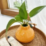 1pc Fashion Orange Design Ceramic Vase, Suitable For Hydroponics - Perfect Choice For Living Room And Office Decoration - Image 7
