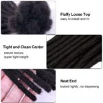 Loc Extensions Human Hair 0.8 cm Width 10 Inch 30 Strands Dreadlock Extensions Real Human Hair 100% Handmade Permanent Natural - Image 4