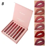 Matte Lip Gloss Set 6 Color Lipstick Smooth And Lasting Display Lip Gloss Waterproof Moisturizing Lipstick Holiday Gift Box Set - Image 7