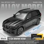 1:24 BMW X5M Alloy Car Model Officially Licensed Diecast Vehicle for Boys Collection Ornament & Gift Light & Sound