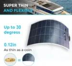 125W 18V Flexible Solar Panel Monocrystalline Solar Panel High Efficiency PV Modules for Home,Camping,RV,Boat,Battery Charging