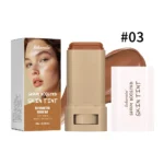 Skin Tint Foundation Stick Eraser Concealer Foundation Stick Serum Boosted Smooth Plumper Hight Coverage Travel Bronze Foundatio - Image 15