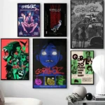 Nordic Pop Gorillaz Poster Self-adhesive Art Waterproof Paper Sticker Coffee House Bar Room Wall Decor - Image 3