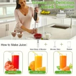 Immersion Hand Blender, 5-In-1 1000W Powerful LED Backlight 12-Speed Multi-Function Handheld Stick Blender - Image 5