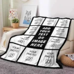 1pc Personalized picture and text customized blankets, gift blankets tailored for children, parents, lovers, lovers, and friends - Image 4