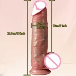 2 in1 Super Realistic Dildo Penis Sliding Foreskin+Ejaculating - Image 15