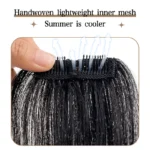 Clips in Hair Bang Cover High Forehead Real Hair Bangs for Mens 100% Human Hair Bangs Fringe Extension for Volume - Image 4