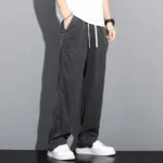Lyocell Casual Trousers Summer Thin Men's Baggy Jeans - Image 5