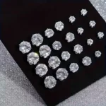 12 Pairs Set Stainless Steel Stud Earrings with Gemstone Buds Round Earrings Unisex Fashion Jewelry Gifts - Image 5