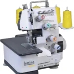 Industrial Serger Sewing Machine with Durable Metal Frame, 3-4 Thread Capability for Heavy Duty Fabric