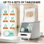 Smart home disinfection small desktop home free installation fully automatic disinfection and drying 6 sets of dishwashers
