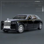 1/24 Rolls Royce Phantom Diecast Toy Cars Model Simulated Pull Back Limousine Zinc Alloy Metal Toy Car for Kids Gifts Collection