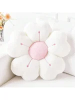 1PC Daisy Flower Plush Pillow Soft Fabric Cute Comfortable Floor Seat Cushion White/Pink Decorative Bed Sofa Pillow - Image 6