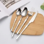 30/40/60pcs Silver Flatware Set Stainless Steel Tableware Knife Fork Coffee Spoon Dinnerware Dishwasher Safe Dinner Cutlery - Image 2