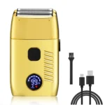 Electric shaver with Double Foil and digital display, Handheld Electric Razor for Travel, Portable Cordless Close Face Shaver - Image 7