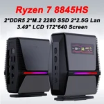 SZBOX S88 AMD Ryzen 7 8845HS Mini PC 2*DDR5 2*M.2 2280 SSD Windows 11 WIFI6E BT5.3 2*2.5G Lan USBC Desk Mini PC Gaming Computer