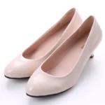 Shoes Ladies Pumps Medium Heel Nude Sexy High Heels Weeding Shoes Women Office Work White Pumps Party Shoes - Image 7