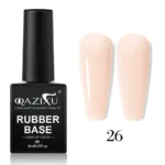 QAZIXU 8ml Rubber Base Gel Nail Polish Set 6 Colors Jelly Pink Natural Color Semi Permanent Soak Off UV LED Nail Art DIY - Image 12