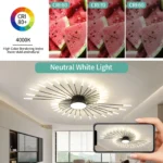 Creative Fan Shaped LED Ceiling Lamp Modern Living Room Light Home Decor Dining Bedroom Kids Room Interior Ceiling Pendant Lamp - Image 6