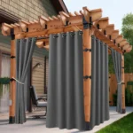 2/4PCS Waterproof Outdoor Curtains, UV Protection, Thermal Insulation, Sun Blocking, Grommet Top for Porch, Pergola, Cabana - Image 9