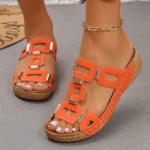 Large Size Roman Style Women's Sandals Open Toe Beach Slippers Summer Wedges Comfortable Outdoor Slip-On Shoes for Women - Image 8
