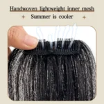 10cm Hair Bangs for Mens Clips in Real Hair Bang Cover High Forehead 100% Human Hair Bangs Fringe Extension for Volume - Image 3