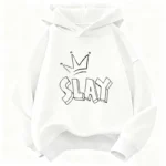 2026 Fashion Simple Letter Cartoon Printed Autumn/Winter Children's Sports Comfortable Hoodie - Image 7