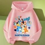 Kids Bluey Hooded Sweatshirt Fall Winter Warm Soft Pullover Comfortable Playwear for Boys Girls - Image 6