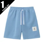 1/3/6 Pcs Children's Solid Color Drawstring Strap Shorts Boy Casual Fashion Pants Girl Joker Comfortable Elastic Waist Pants - Image 15