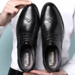 Large size fashionable men's office formal shoes low cut daily comfortable pointed multifunctional men's wedding men's shoes - Image 2