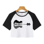 Casual Crop Tops 2000s Y2k Print Women Tee Shirt Harajuku