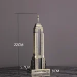 Metal Building 3d Model Statue World Renowned Landmark Buildings Liberty Home Decoration Building Creative Sculpture Model