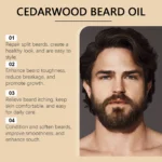 Beard Oil for Men with Cedarwood,Jojoba Oil,Vitamin E-Softening&Strengthening Beard Treatment,Prevent Breakage,Reduce Itchiness - Image 6